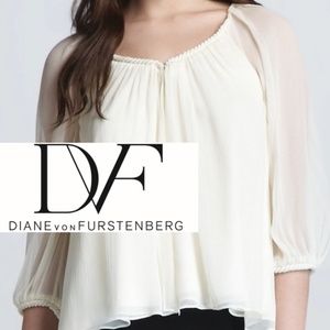 Diane Von Furstenberg DVF chiffon silk blouse